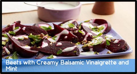 Beets With Creamy Balsamic Vinaigrette and Mint.fw